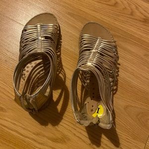 Girls Gold Gladiator sandal size 13